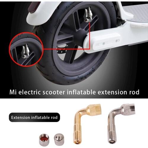 90 Degree Angle Brass Air Tyre Valve Stem With Extension Adapter for Xiaomi M365/1S/Pro/pro2 Max G30 Electric Scooter Accessory