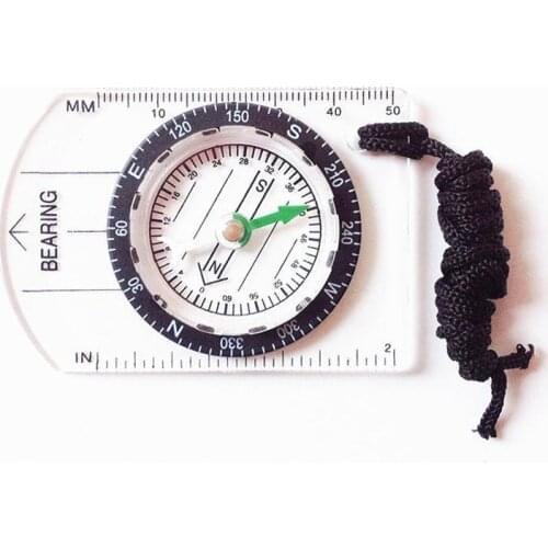 Multifunction Outdoor Survival Equipment Compass Pointer Map Scale Ruler Mini Portable Orienteering Compasses for Hiking Camping