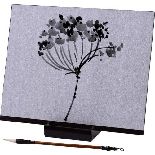 Reusable Buddha Board Artist Board Paint with Water Brush & Stand Release Pressure Relaxation Meditation Art Mindfulness Gift