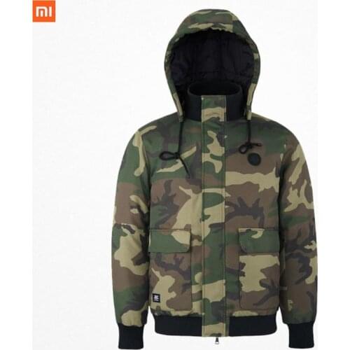 Xiaomi Mens Winter Classic Jungle Camouflage Down Jacket Waterproof Fabric 90% White Duck Down