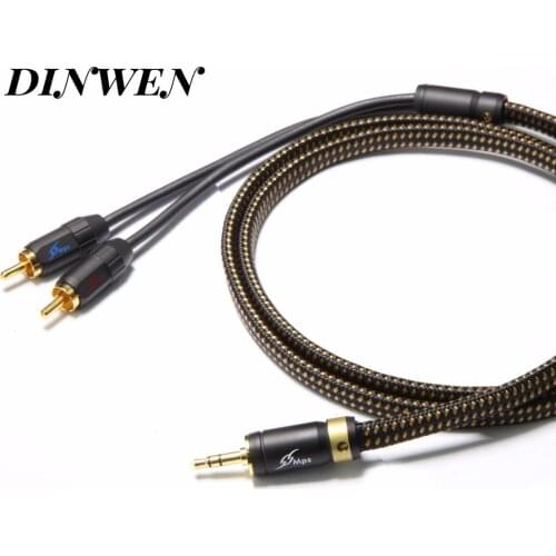 MPS X-9 Leopard HiFi Cable 99.99997% OCC Silver Plated+4K Gold Plated Plug 3.5mm to 2 RCA audio 2 RAC male to 3.5 male Speaker