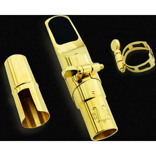 Music Fancier Club Professional Tenor Soprano Alto Saxophone Metal Mouthpiece Gold Plated Sax Mouth Pieces Accessories D7 D8