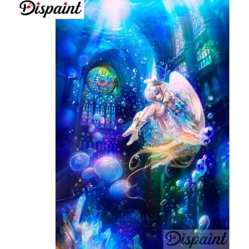 Dispaint Full Square/Round Drill 5D DIY Diamond Painting "Angel beauty" 3D Embroidery Cross Stitch Home Decor Gift A11720