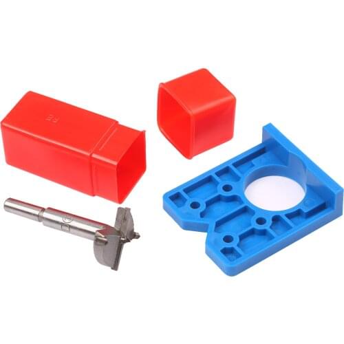 35mm Hinge Drilling Jig Concealed Guide Hinge Hole Drilling Guide Locator Carpentry Woodworking Hole Opener Door Cabinet Tool