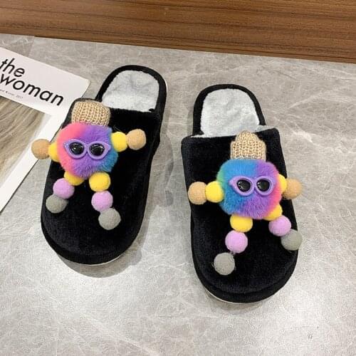 Shoe slipper recreational cover toe low slipper female fluff flip - flops