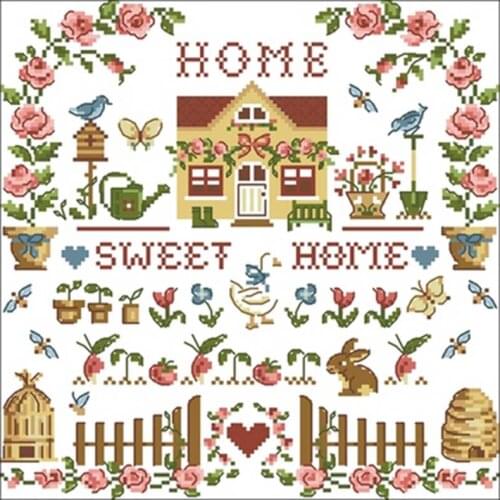 Sweet Home patterns Counted Cross Stitch 11CT 14CT 18CT DIY Chinese Cross Stitch Kits Embroidery Needlework Sets
