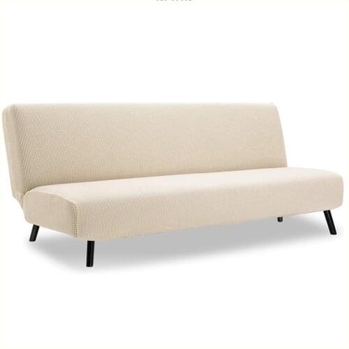 Universal Armrestless Sofa Bed Cover Foldable Modern Seat Cover Elastic Cover Sofa Protective Cover Elastic