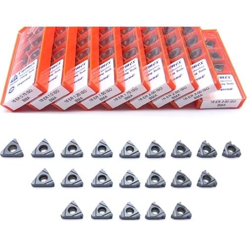 Insert 16ER 0.50 ISO 0.75 ISO 1.0ISO 1.25ISO 1.50ISO 1.75ISO 2.0ISO 2.5ISO BMA carbide thread turning tool CNC lathe tool