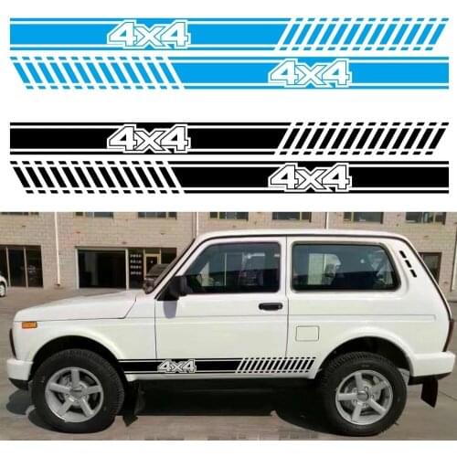 For Car Sticker parts Side Stripes Vinyl Film Auto DIY Decals For 4X4 Automobiles Decoration Car Tuning Accessories Car Products