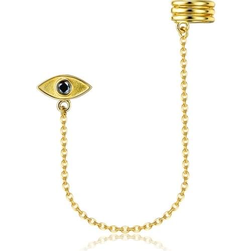 SILVERHOO 925 Sterling Silver Earring For Women Fine Jewelry High Quality Cubic Zircon Demon Eye Lady Earrings Best Selling Gift