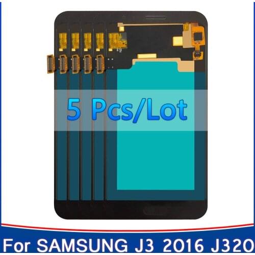 5Pcs Copy-Oled 100%Test Bright Adjustable For SAMSUNG J3 2016 J320 LCD for J320 J3 2016 Display Touch Screen Digitizer Assembly