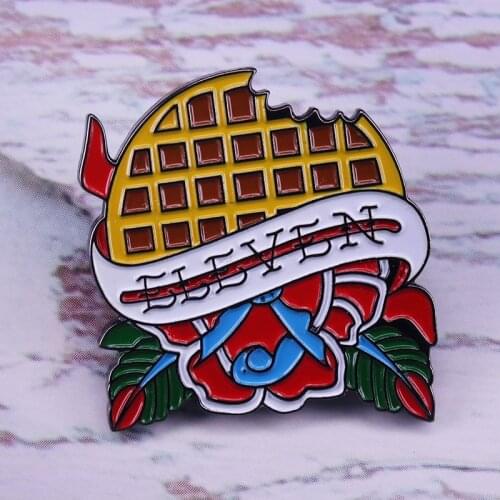 Stranger Things Eleven Waffle Badge Netflix Television Fandom Decor