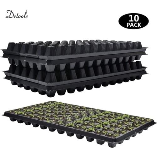 10 pcs Growing Trays Garden Seedling Trays Extra Strength Seed Germination Plant Flower Pots Nursery Grow Box Propagation