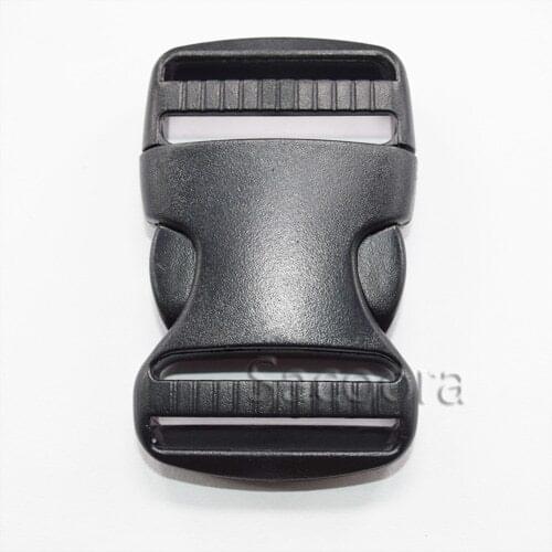 10pcs/pack 1-1/4"(32mm)Plastic Flat Side Release Buckles Adjustable Straps for Paracord Bracelets Webbing 32mm