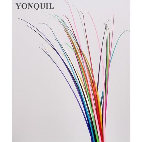 50Pcs/Lot 11 Colors Selected 35-40Cm Ostrich Feather Hard Rod Headwear Hat Accessories Ostrich Quill Spines For DIY Millinery
