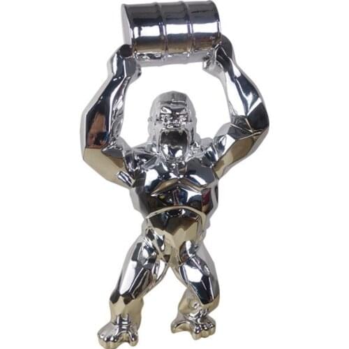 65cm Big Donkey Creative Decoration Artwork Geometric Crafts Animal Statues And Sculptures Gorilla Collection Model Gift