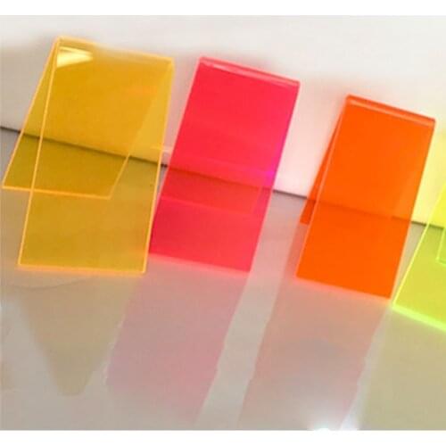 Acrylic Board Fluorescent Red Opaque Transparent Plexiglass Background Wall Color Plastic Board Customization