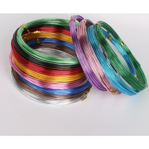Anadized Color Aluminium Craft Wire 1/1.5/2/2.5mm Metal Beading Wire for Bracelet Necklace Jewelry Making DIY Findings