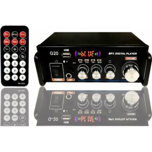 VIR WIR Mini 600W Wireless Bluetooth Audio Amplifier HIFI Professional Home Theater Car Audio System Remote Control USB Disk