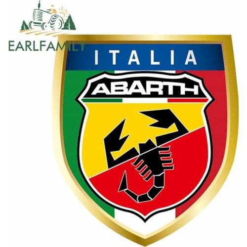 EARLFAMILY 13cm x 11.5cm for Abarth Auto Decal DIY Custom Printing Car Accessories Car Styling 3D Vinyl Material Window Stickers
