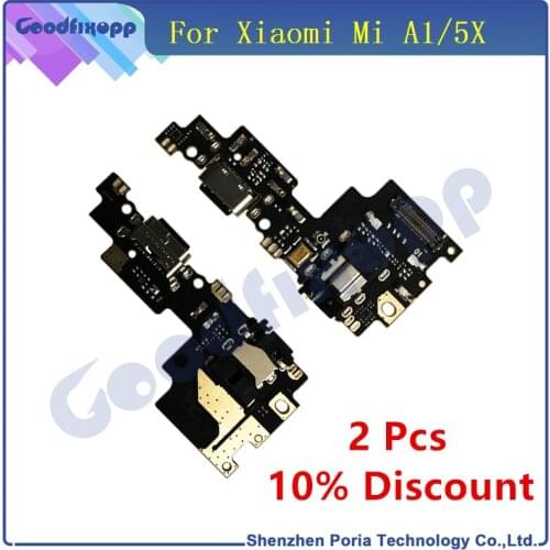 Mobile Phone Flex Cables For Xiaomi Mi A1 MiA1 Mi 5X Mi5X Dock Connector Micro USB Charging Port Flex Cable Module Board