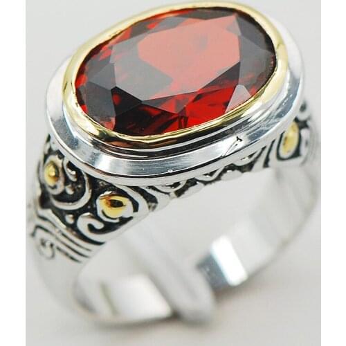Garnet Women 925 Sterling Silver Ring F927 Size 6 7 8 9 10
