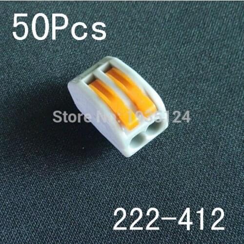 50pcs/lot 222-412 terminal block with operating levers