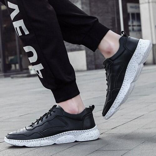Casual Fashion Sneakers Men Casual Shoes Leather Mens Leisure For Breathable Causal Flat 2020 Mens Man Sneakers Sport