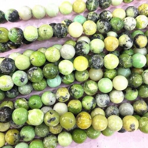 48pcs natural chrysoprase round ball australian jadee stone size 8mm charms beads accessories