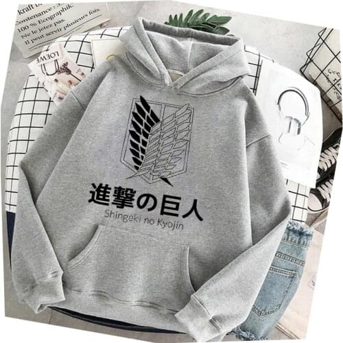 Hot Japanese Anime Attack on Titan Hoodies Men Kawaii Cartoon Levi Titans Attack Graphic Streetwear Harajuku Sweatshirts Male