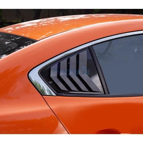 Carbon Fiber Look Rear Window Air Flow Intake Panel Decoration Sticker Garnish Panel For Mazda 3 M3 Axela 2020 Accessories