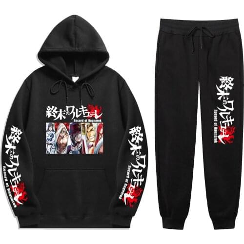 Japan anime Record of Ragnarok 2021 new fashion trend streetwear Hoodies Mens Hoodies Pants Two-Piece and ma'am suit