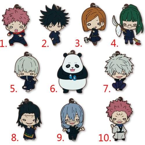 Jujutsu Kaisen rubber keychain Key Ring Race Straps cosplay