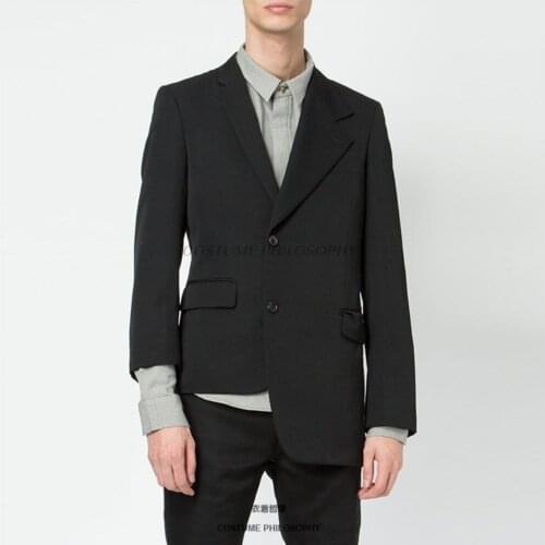 S-5xl 2021 New Men Suits Asymmetrical Irregular Blazers Hairstylist Nightclub Suit Coat Singer Stage Costumes Plus Size Clothing