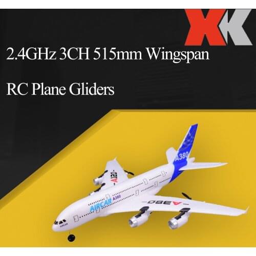 WLTOYS XK A120-A380 RC Airplane 2.4GHz 515mm Wingspan 3CH RC Plane Gliders Coreless Motor Fixed Wing RTF Plane Toys
