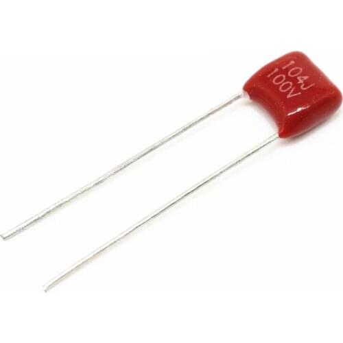 20PCS 100V104J Pitch 5mm 100NF 0.1UF 100V 104 CBB Polypropylene film capacitor