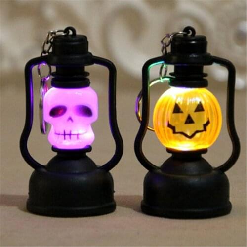 NEW Halloween Pumpkin Light Mini Plastic Light Halloween Party Suppliers Bar Decoration Plastic Light Witch Light