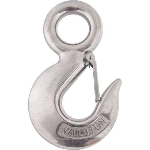 304 Stainless Steel American Type Marine Heavy Duty Trigger Round Eye Lifting Snap Hook 3T Working Load Limit