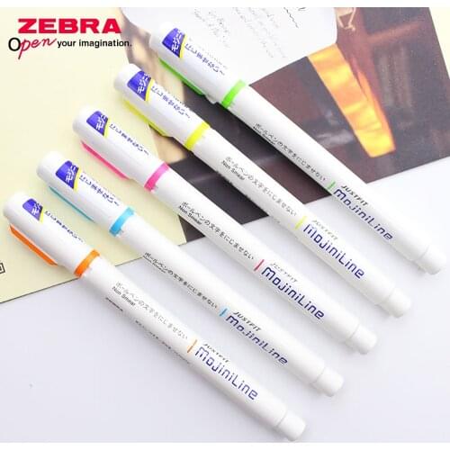 5Pcs Japan ZEBRA WKS22 Highlighter Light Color Marker Hand Account Color Small Fresh Marker Pen Does Not Bloom