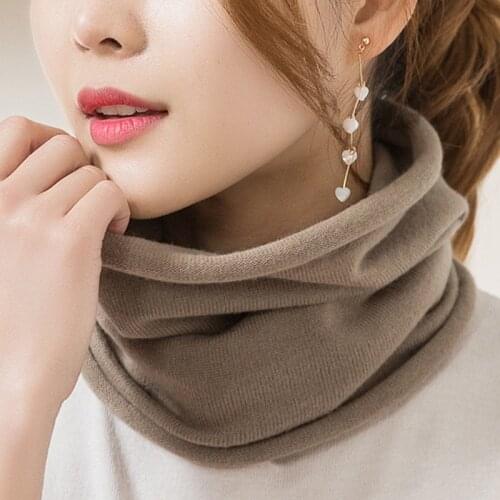 BARESKIYWinter 2018 ladies mens cashmere collar solid color cashmere collar scarf wild rabbit cashmere scarf men and women scar