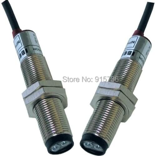 Free shipping Laser sensor / laser photoelectric switch M12 NPN Correlation infrared radio switch