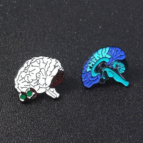 SG Doctor Nurse Anatomical Brain Brooches Medical Human Organs Brooch Neurology Heart Lung Badge Pins For Men Lady Gifts Jewelry