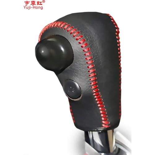 Yuji-Hong Car Gear Covers Case for Honda CRV 2007-2011 Automatic Collars CR-V Gear Cover Genuine Leather Car-styling