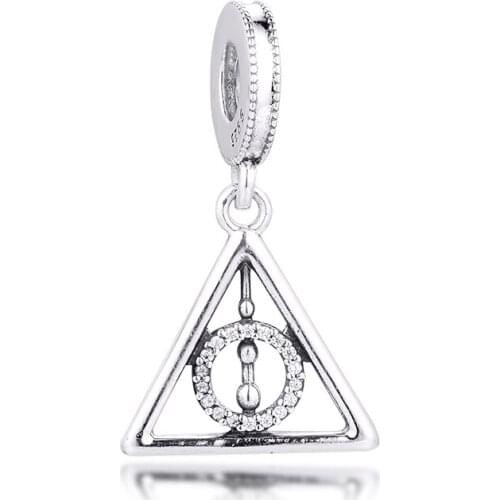 CKK Silver 925 Jewelry Deathly Hallows Dangle Charm Fits Original Bracelets Sterling Silver Beads