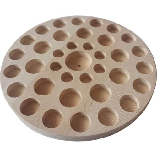 Essential Oil Storage Case Organizer Makeup Aromatherapy Wooden Rack Holder Tray