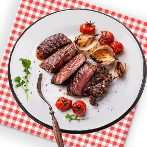 Enamel Round Plate Round Breakfast Tray Food Fruit Dessert Plate Snack Storage Trays Kitchen Organizer Decorative Dish Tray