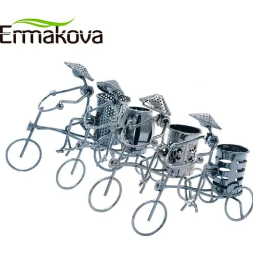 ERMAKOVA Metal Tricycle Model Retro Bike Model Statue Pencil Cup Antique Bicycle Pen Container Holder Home Office Decor Gift