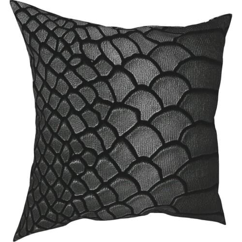 Faux Leather Crocodile Texture Throw Pillow Cover Throw Pillow Animal Skin Pattern Customized Pillowcase