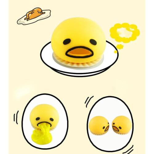 Kawaii Jumbo Squishy Squeeze Antistress Rising Vomiting Egg Yolk Mochi Decompression Kids Toys Squishies Press Stress Reliever