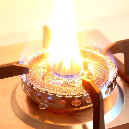 Aggregate Flame Stove Accessories Gas Stove Torch Net Energy Saving Cover Windproof Round Mesh Pot Stand Adapter